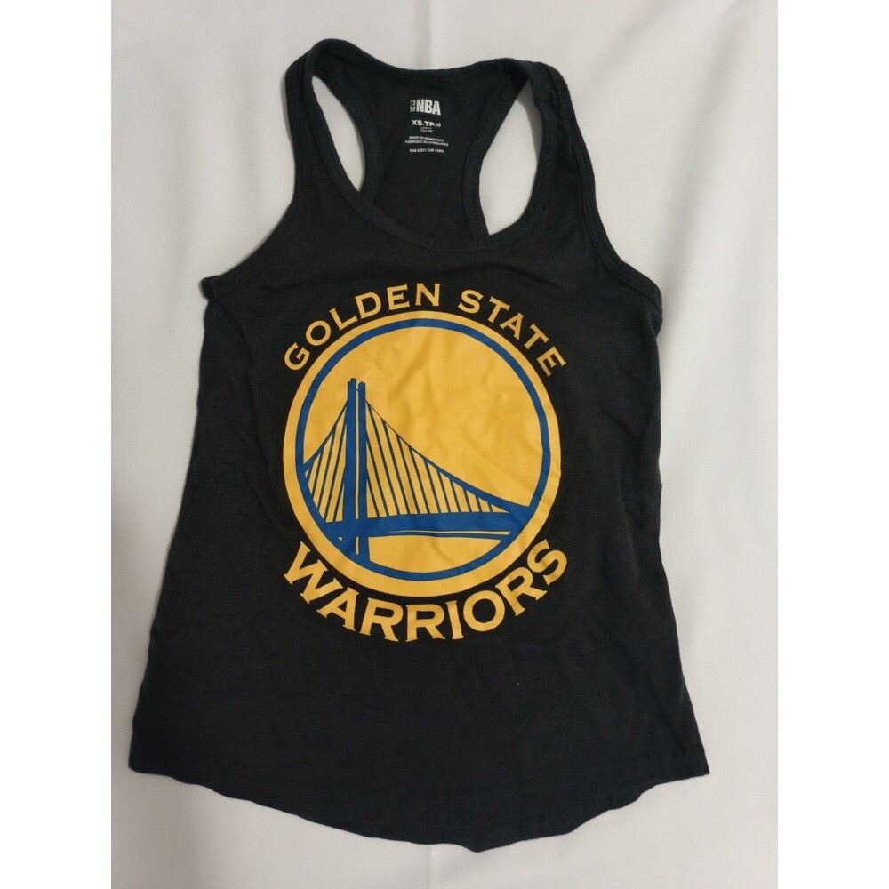 Golden State Warriors NBA Girls XS Black Racerback Tank Top Basketball Graphic